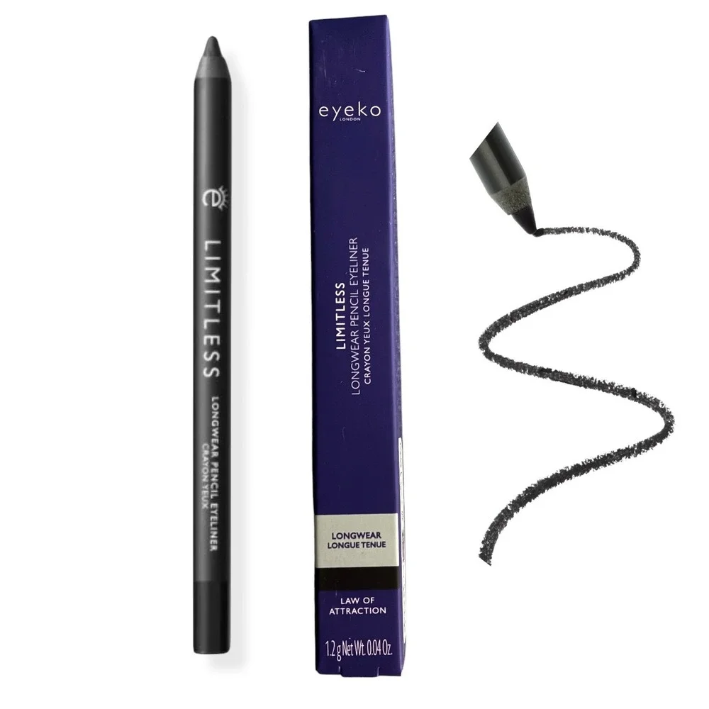 Eyeko Limitless Longwear Pencil Eyeliner Law of Attraction Black Waterproof NEW